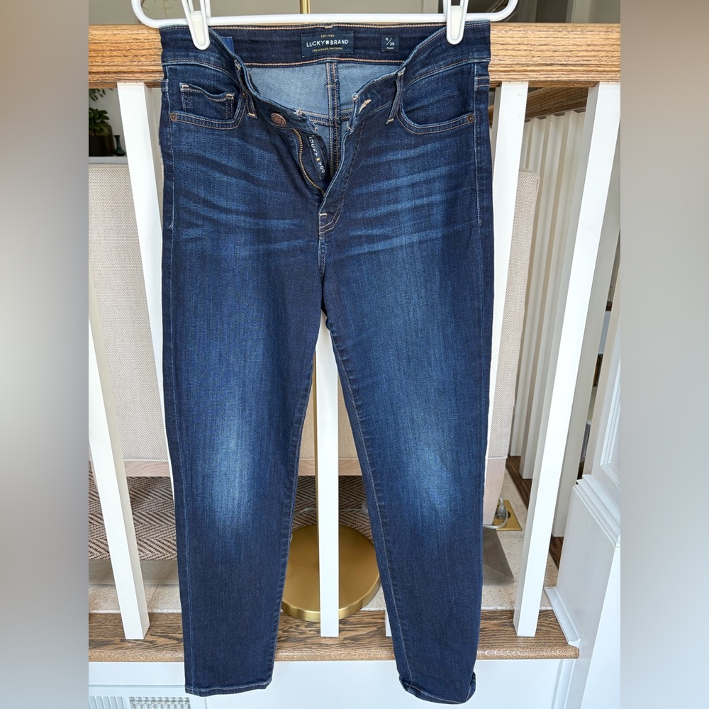 Lucky Brand Blue Hayden Skinny Jeans with Subtle Whiskering